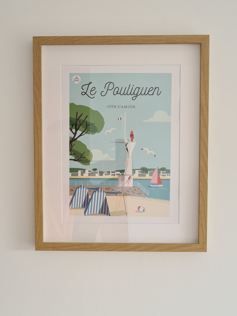 Affiche vintage Le Pouliguen Côte d’Amour